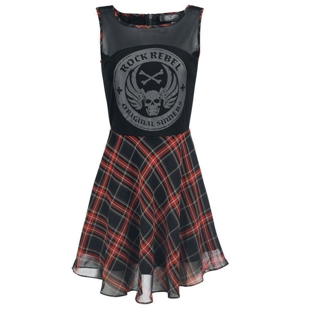 Checkered Skater Dress